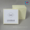 Custom made silver foil stamping gift paper box packaging for soap with ribbon